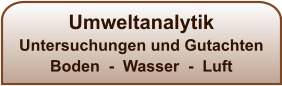 Umweltanalytik Untersuchungen und Gutachten Boden  -  Wasser  -  Luft